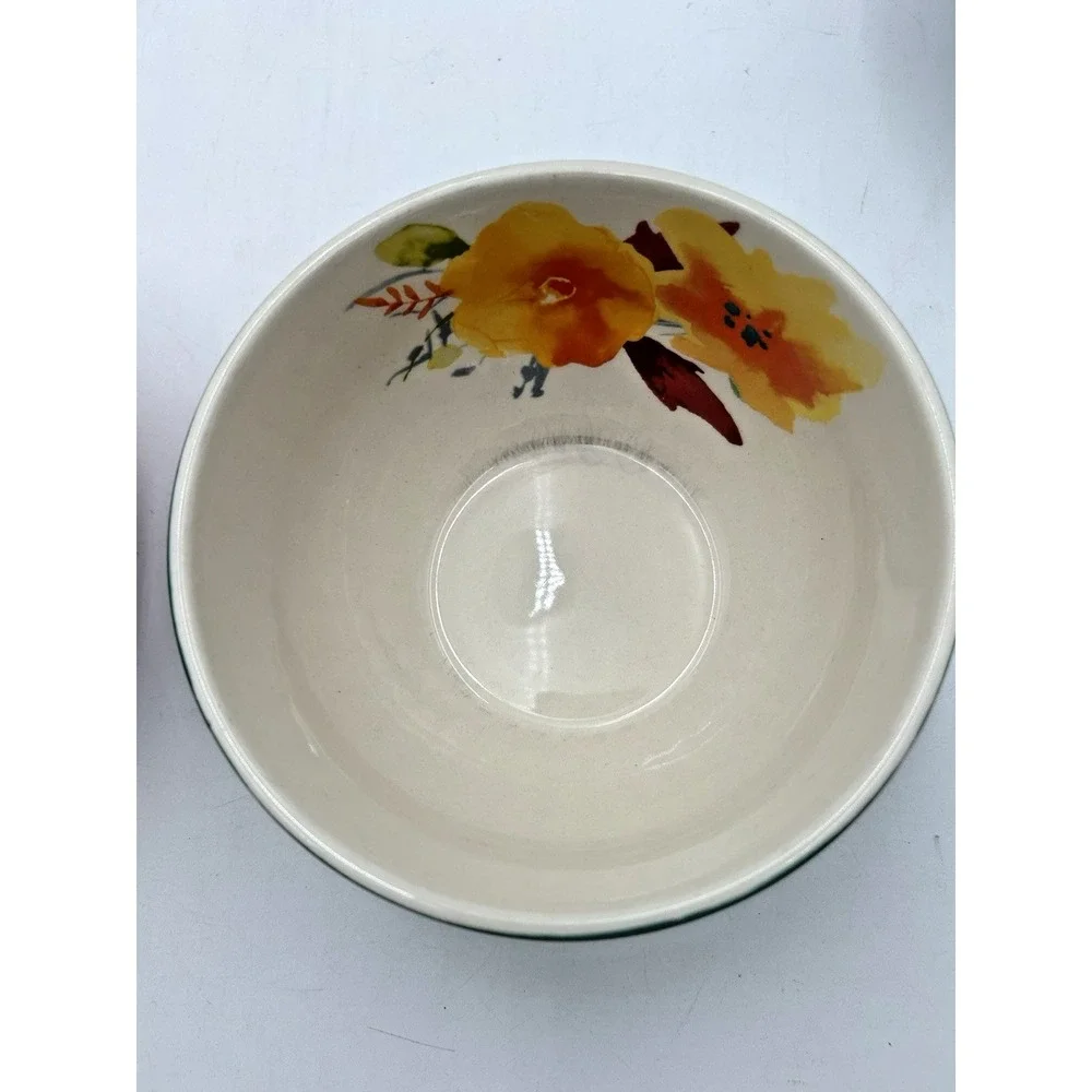 Set Of 3 Pioneer Woman Kari Collection Ceramic Latte Bowls No Lids